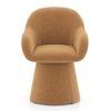 Selene Upholstered Accent Chair In Light Mustard Fabric