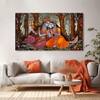 The Castle Decor Radha Krishna Wall Painting Wooden Framed 27x48 Inch (Style 1)