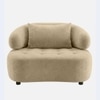 Henry Velvet 1 Seater Sofa Beige Color