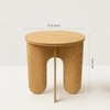 Woovia Wood Side Table in Yellow Colour