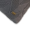 Rio Blue Grey Cotton Knitted Decorative Cushion Cover 16 x 16 Inches