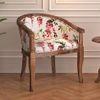 Florence Armchair in Carmine Cassia Colour and Teak Finish