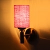 Devansh Metal Electric Wall Light in Gold Colour with Pink Shade Count of 1 Light
