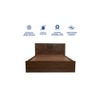 Styx Engineered Wood Queen  Size Bed With Box Storage (Walnut Finish)