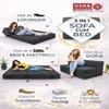 Usha Shriram Folding 1 Seater Single Foam Fold Out Sofa Cum Bed in Dark Grey Colour