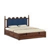 Tavora Sheesham Wood King Size Bed With Hydraulic Storage In Provincial Teak Finish