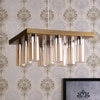 Eliante 9-Light Mild Steel Chandelier, Modern Ceiling Fixture, 9 Bulb, Model