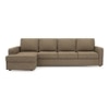 Apollo Compact Fabric Sectional Compact Sofa (Colour : Dune, Cushion : Soft, Back Type : Regular, Seating Capacity : Left Aligned 3 Seater + Left Aligned Chaise)