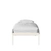 Pinner Metal Non Storage Single Bed in Glossy Ivory Finish