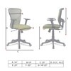 Peacifice Mid Back Ergonomic Chair in Pearl Green Colour