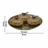 Metalsmith Metal Serveware Box Set of 4 with Tray Gold Finish