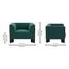 Octavia Boucle Fabric Lounge Chair in Green