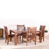 Moon Sheesham Wood 4 Seater Dining Set In Rustic Teak Teak Finish