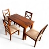 Oakmont Sheesham Wood Accent 4 Seater Dining Table Set