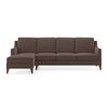 Abbey Sectional Sofa (Colour : Daschund Brown, Cushion : Hard, Seater : Left Aligned 3 Seater + Left Aligned Chaise)