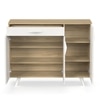 Bluewud Kaspen Engineered Wood Shoe Racks In European Oak & White Finish