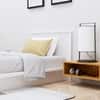 Hexa Engineered Wood Modern Single Bed With Headboard Without Storage In Frosty White