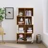 Hexa Engineered Wood Bookshelf Multipurpose Storage Rack in Giant Wood and Frosty White