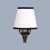 Devansh Metal Electric Wall Light in Antique Gold Colour with White & Black Shade Count of 1 Light