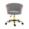 Doe Buck Paolo Pink Houndstooth Upholstered Swivel Office Chair