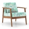 Brooks Armchair - Natural -Chitra Velvet-Mint