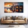 The Castle Decor Abstract Art Wall Painting Wooden Framed Digital Painting 27x48 Inch (Style 11)
