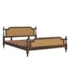Cane Solid wood King Size Bed in Provincial Teak Finish 72x78 inches
