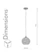 SAVANNAH Modern Single Light Stainless Steel Glass Pendant