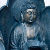 Leaf Buddha Lime Green Fiber Glass Indoor Fountain