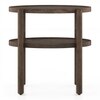 Kai Oval Solid Wood End Table in Danish Walnut
