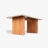 Hiro Solid Wood Dining Table Set in Grey Colour