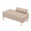 Doe Buck Luxury Boucle Accent Lounge Chair in Beige Colour with Gold Metal Legs