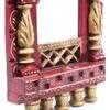 Desert Art Wooden Jharokha Wall Frame 12 Inch in Pink Colour