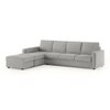 Apollo Sofa (Colour : Vapour Grey, Cushion : Hard, Back Type : Regular, Seating Capacity : Left Aligned 3 Seater + Left Aligned Chaise)