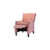 Louis Solid Wood One Seater Manual Recliner in Pink Colour