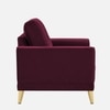 Nency Velvet 1 seater Sofa Red wine