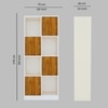 8 Shelves Semi Open Multipurpose Matrix Kitchen Cabinet In Plateau Apple & Highland Pine Finish