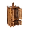 ium Sheesham Wood  Prayer Unit in Teak Finish