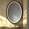 Oval Framed LED  Mirror Black Matte Gold Rose Gold Brushed Silver