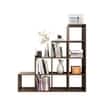 Hexa Engineered Wood Bookshelf Multipurpose Storage Rack in Flower Wenge Colour