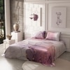 Stoa Paris 300TC UltrSatin Super King Bedsheet with 2 Pillow Covers Satin Super Lavender Peach