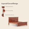 Fidora Solid Wood Queen Size Bed Without Storage (Honey Finish)