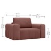 Riyab  Pull Out Sofa cum Bed  in Peach Colour