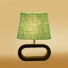 Devansh Green  Jute Table Lamp With Wood Black Base -13
