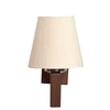 Devansh Solid Wood Electric Wall Light in off-white Colour with off-white Shade Count of 1 Light