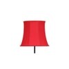 Felix Red Fabric Floor Lamp with Black Iron Base