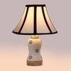 Devansh Multi Cotton Shade Lamp With Wood & Mosaic Glass Base For Decoration/Office/Home/Gifting/Study For Decoration/Office/Home/Gifting/Study