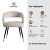 Bentlee Metal Accent Chair in Beige Colour