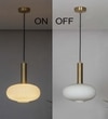 Maloto Frosted White Luster And Brass Hanging Light