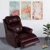 369 Leatherette One Seater Manual Recliner in Burgundy Colour